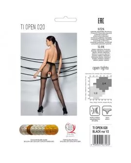 Passion - Tiopen 020 Schwarze Strumpfhose 20 Den 1/2