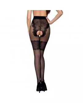 Passion Tiopen 013 - Schwarze Erotik Strumpfhose 20/40 Den