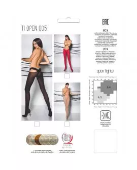 Passion Tiopen 005 - Schwarze Strumpfhose 60 Den 1/2