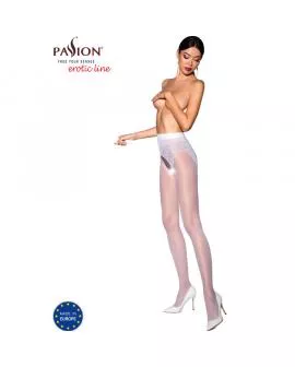 Passion Tiopen 006 - Weiße Strumpfhose 1/2 30 Den