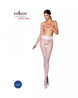 Passion Tiopen 008 - Weiße Strumpfhose 30 Den 1/2