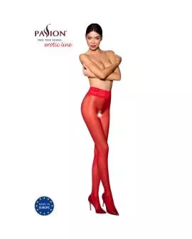 Passion Tiopen 008 - Rote Halbstrümpfe 30 Den