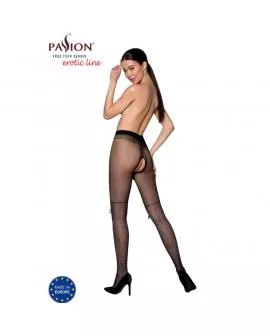 Passion - Tiopen 009 Schwarze Strumpfhose 20 Den 1/2