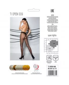 Passion - Tiopen 009 Schwarze Strumpfhose 20 Den 1/2