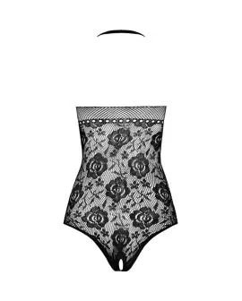 PASSION - BS094 Schwarzer Bodystocking, One Size