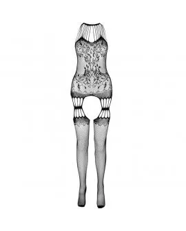 PASSION - BS095 SCHWARZER BODYSTOCKING, EINE GRÖSSE