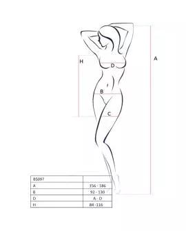 PASSION BS097 - Schwarzer Body stocking, Eine Größe
