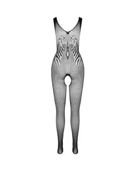 PASSION BS098 - Schwarzer Bodystocking, Eine Größe