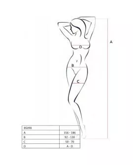 Passion BS098 Roter Bodystocking - Eine Größe