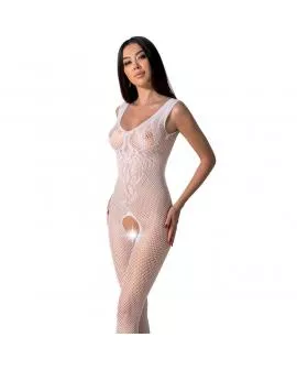 PASSION - BS098 WEISSER BODYSTOCKING, EINE GRÖSSE