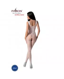 PASSION - BS098 WEISSER BODYSTOCKING, EINE GRÖSSE