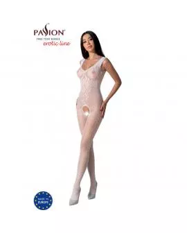 PASSION - BS098 WEISSER BODYSTOCKING, EINE GRÖSSE