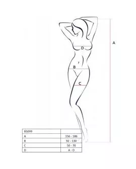 PASSION BS099 Schwarzer Bodystocking - Eine Größe