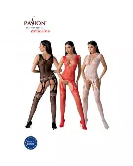 PASSION - BS099 WEISSER BODYSTOCKING, EINE GRÖSSE