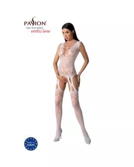 Passion BS099 - Weißer Bodystocking Eine Größe