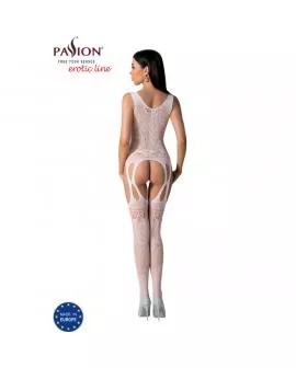 PASSION - BS099 WEISSER BODYSTOCKING, EINE GRÖSSE