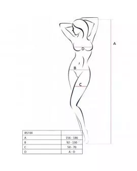PASSION - BS100 BODYSTOCKING ROT EINE GRÖSSE