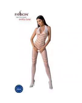 PASSION - BS100 WEISSER BODYSTOCKING, EINE GRÖSSE