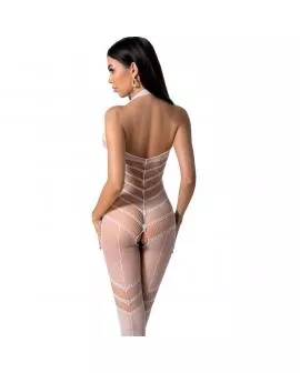 PASSION - BS100 WEISSER BODYSTOCKING, EINE GRÖSSE