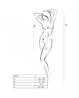 PASSION - BS101 ROTER BODYSTOCKING, EINE GRÖSSE
