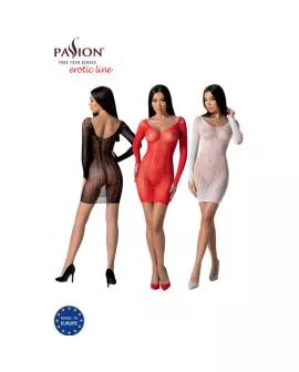Passion BS101 - Weißer Bodystocking, Eine Größe