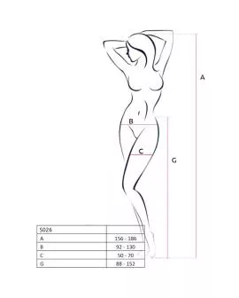 Passion S026 - Weiße Strümpfe mit Garter, eine Größe