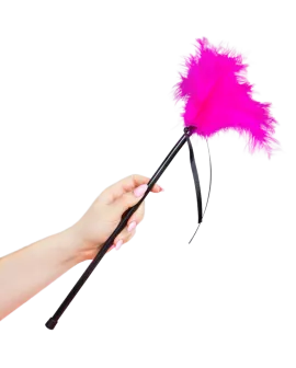 Secretplay Rosa Federn 40 cm - Erotik Accessoire