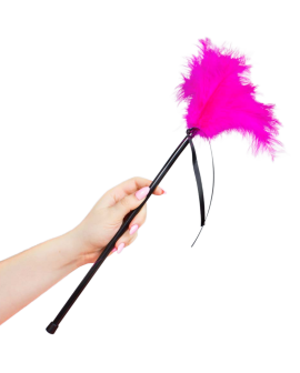 Secretplay Rosa Federn 40 cm - Erotik Accessoire