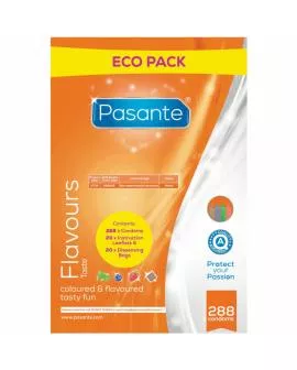 Pasante Eco Pack Kondome mit Aromen - 288 Einheiten Beutel