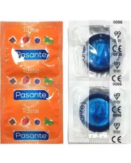 Pasante Kondome Blaubeere Geschmack - Beutel 144 Einheiten