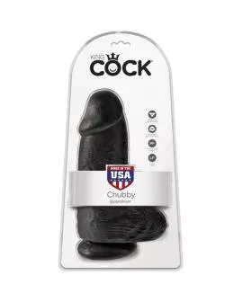 King Cock - Pollige Realistischer Penis 23 cm Schwarz
