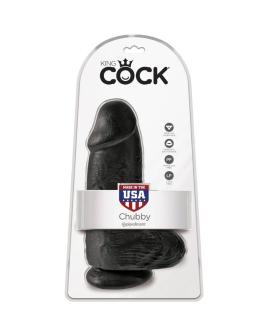 King Cock - Pollige Realistischer Penis 23 cm Schwarz