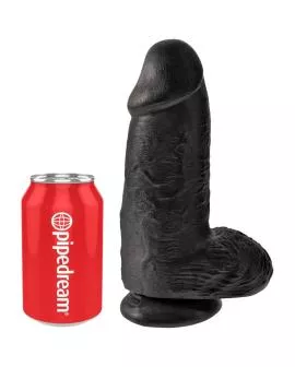 King Cock - Pollige Realistischer Penis 23 cm Schwarz
