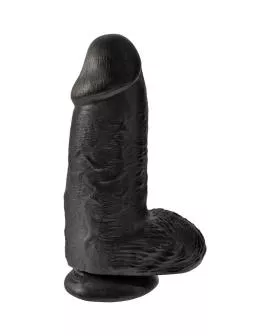 King Cock - Pollige Realistischer Penis 23 cm Schwarz