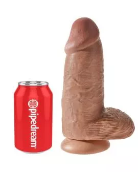 KING COCK - Pollige Realistischer Penis 23 cm Karamell