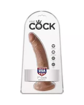 KING COCK - REALISTISCHER PENIS 17.5 CM KARAMELL