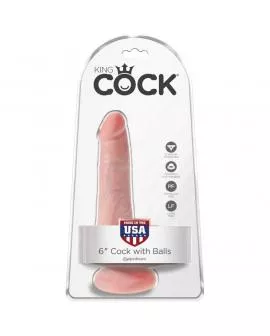 KING COCK - Realistischer Penis mit Eiern 13,5 cm Leicht