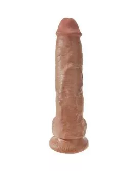 KING COCK - REALISTISCHER PENIS MIT KUGELN 19.8 CM KARAMELL