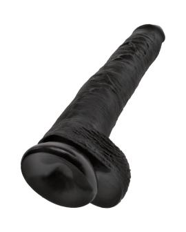 KING COCK - REALISTISCHER PENIS MIT EIER 30.5 CM SCHWARZ
