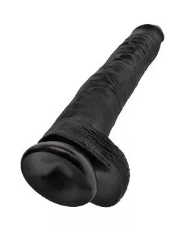 KING COCK - REALISTISCHER PENIS MIT EIER 30.5 CM SCHWARZ