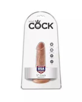 KING COCK - REALISTISCHER PENIS 12 CM KARAMELL