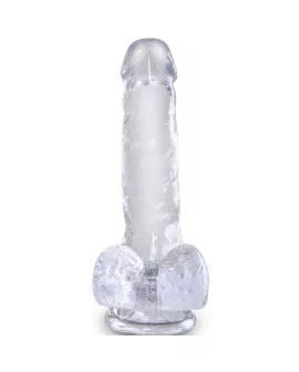 KING COCK - Transparenter Realistischer Penis mit Eiern 13,5 cm