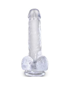 KING COCK - Transparenter Realistischer Penis mit Eiern 13,5 cm