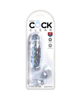KING COCK - Transparenter Realistischer Penis mit Eiern 13,5 cm