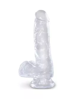 KING COCK - Transparenter Realistischer Penis mit Eiern 13,5 cm
