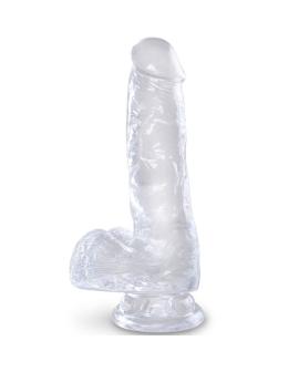 KING COCK - Transparenter Realistischer Penis mit Eiern 13,5 cm