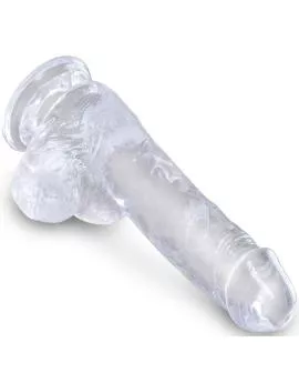 KING COCK - Transparenter Realistischer Penis mit Eiern 13,5 cm