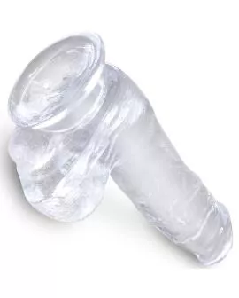 KING COCK - Transparenter Realistischer Penis mit Eiern 13,5 cm