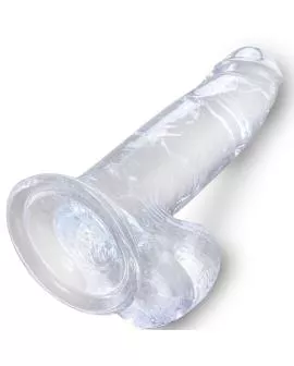 King Cock - Klarer Realistischer Penis mit Eiern 15,2 cm