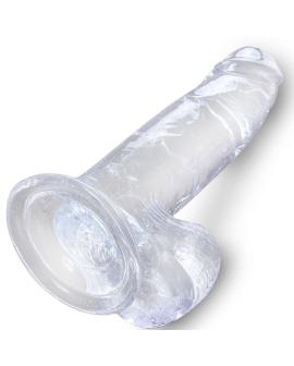 King Cock - Klarer Realistischer Penis mit Eiern 15,2 cm
